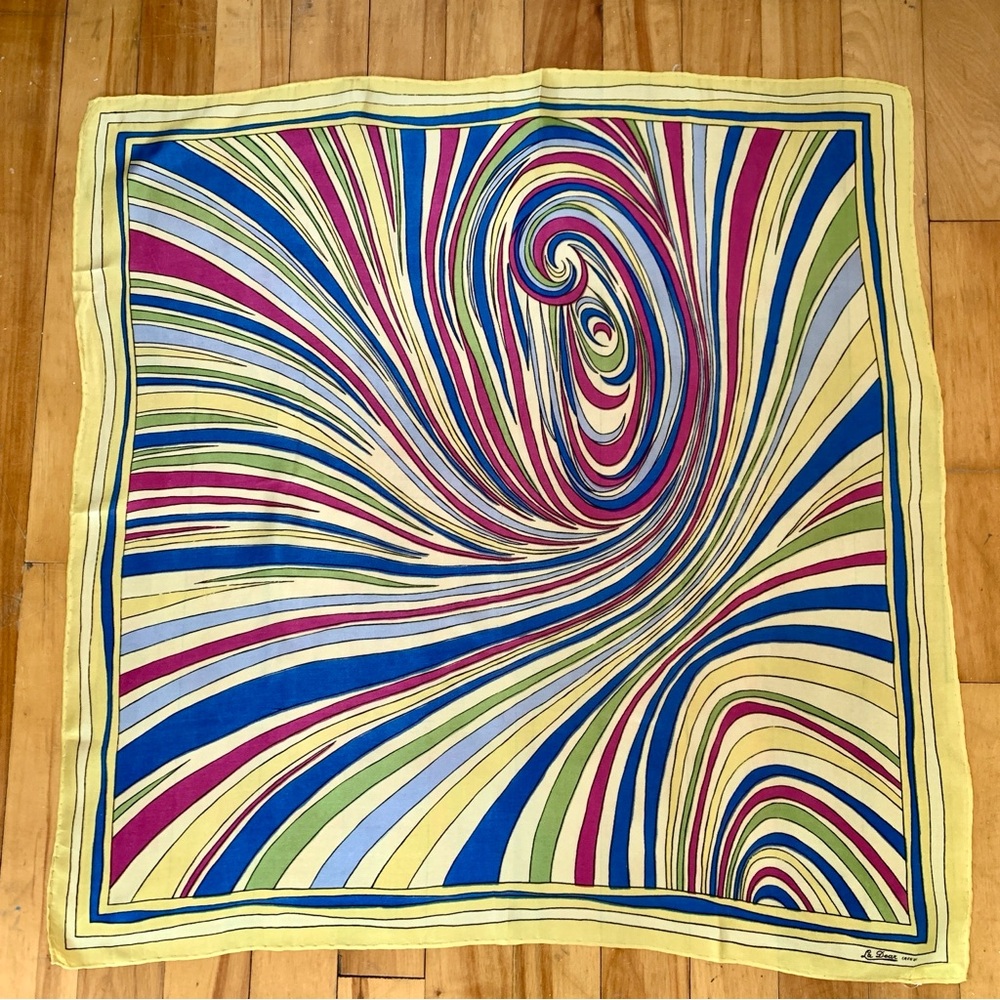 Vintage La Dear Mod Psychedelic Scarf